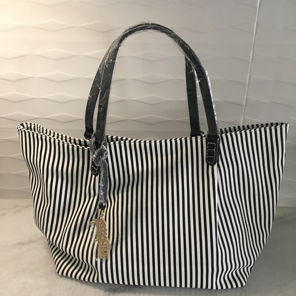βSOLDβ Folli Follie NIB Urban Stripe Tote,Pouch & Dustbag - Picture 14 of 16